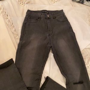 High rise skinny jeans